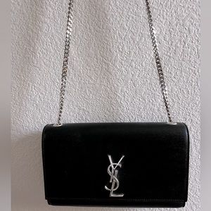 Saint Laurent black small shoulder bag/clutch